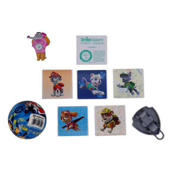 Paw Patrol Wind Up Toy, Bouncy Ball, Badge, and Stack of Stickers - Picture 2 of 5